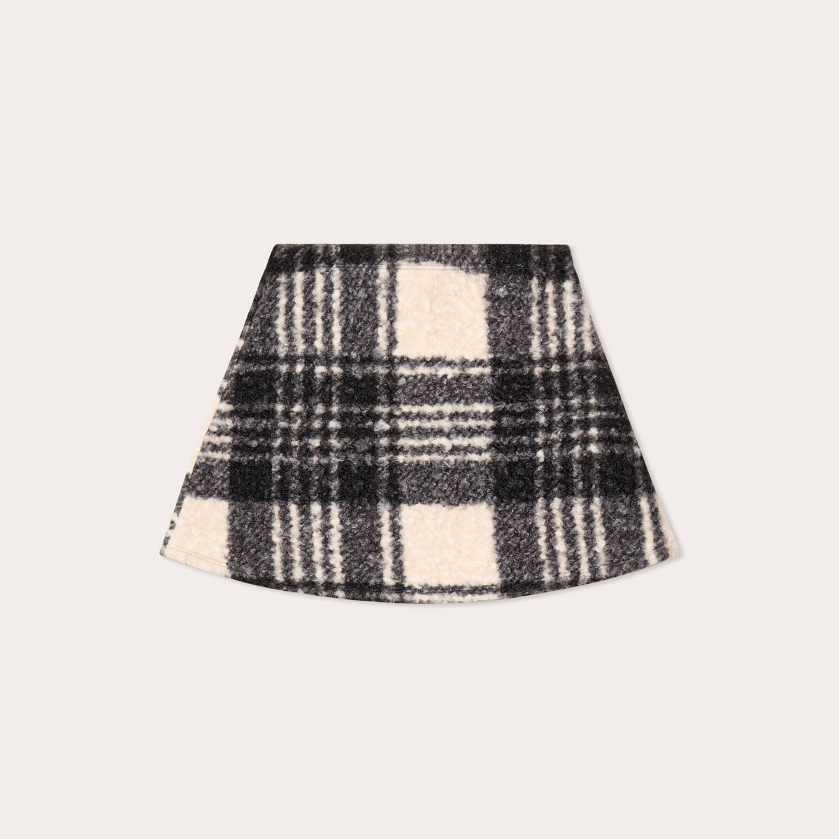 Jupe effet polaire noir femme