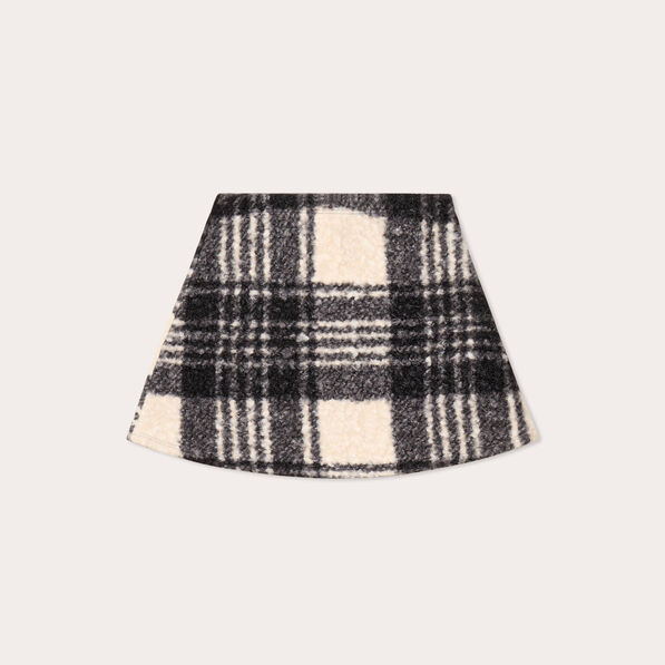 Jupe effet polaire noir femme