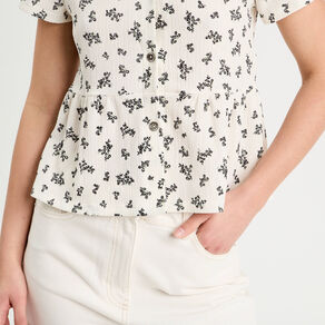 blouse manches courtes ecru femme Blouse manches courtes ecru femme
