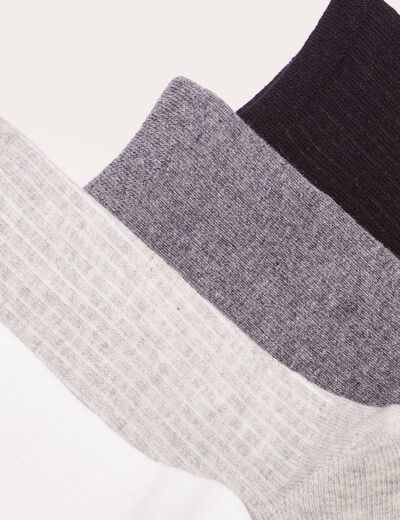 Lot 5 paires chaussettes noir femme
