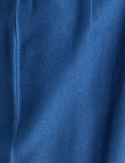 Pantalon large avec pinces bleu marine femme