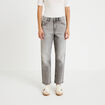 Jean droit taille standard denim gris femme