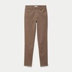 Jeans slim 5 poches taupe femme