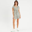 Robe patineuse ceinturée vert femme