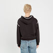 Sweat à capuche détails brodés noir femme