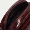 Sac aspect daim bordeaux femme