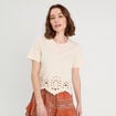 T-shirt broderie anglaise ecru femme