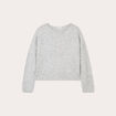 Pull manches longues gris clair femme