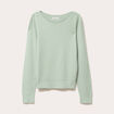Pull col bateau vert pastel femme