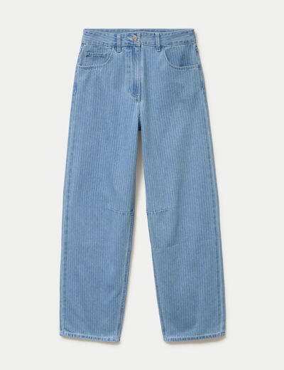 Jeans barrel bleu femme