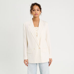 veste blazer manches longues blanc femme Veste blazer manches longues blanc femme