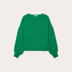 Pull manches longues vert femme