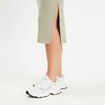 Jupe midi moulante vert kaki femme