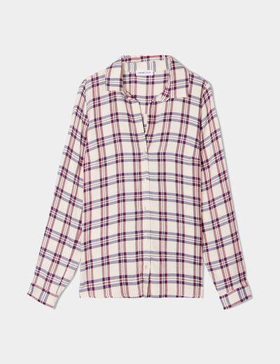Chemise manches longues creme femme