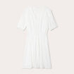 Robe évasée dentelle ecru femme