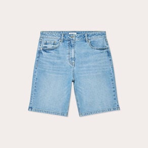 bermuda large en jean denim double stone femme Bermuda large en jean denim double stone femme