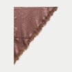Foulard satin&eacute; avec dentelle marron fonc&eacute; femme