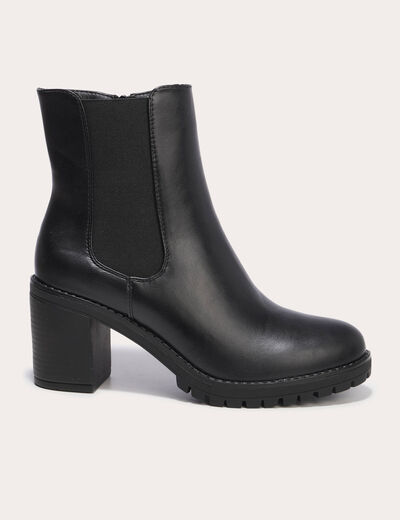 Bottines à talon noir femme