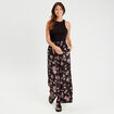 Pantalon large fluide noir femme