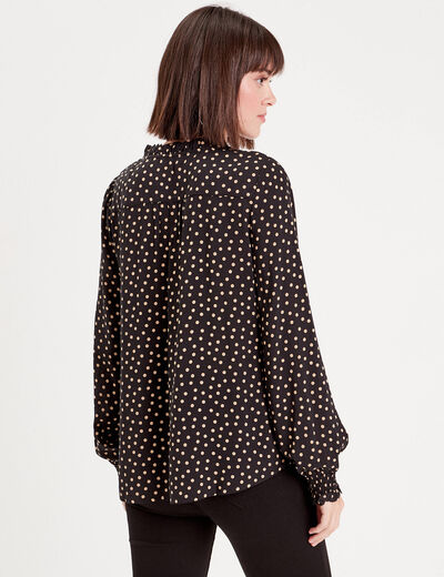 Chemise manches longues noir femme