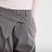 Pantalon bootcut taille basse gris femme