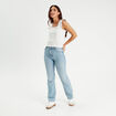 Blouse bretelles fines ecru femme
