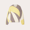 Pull manches longues jaune pastel femme