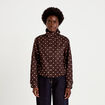 Veste oversize manches longues marron chocolat femme