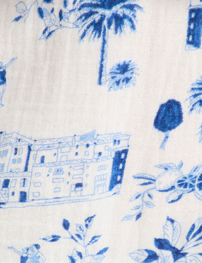 Jupe-short droite bleu roi femme