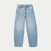 Jean coupe large denim triple stone femme