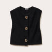 Gilet sans manches effet polaire noir femme