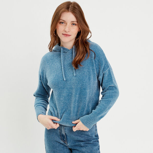 pull a capuche bleu clair femme Pull à capuche bleu clair femme