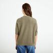 Gilet manches 3/4 vert kaki femme