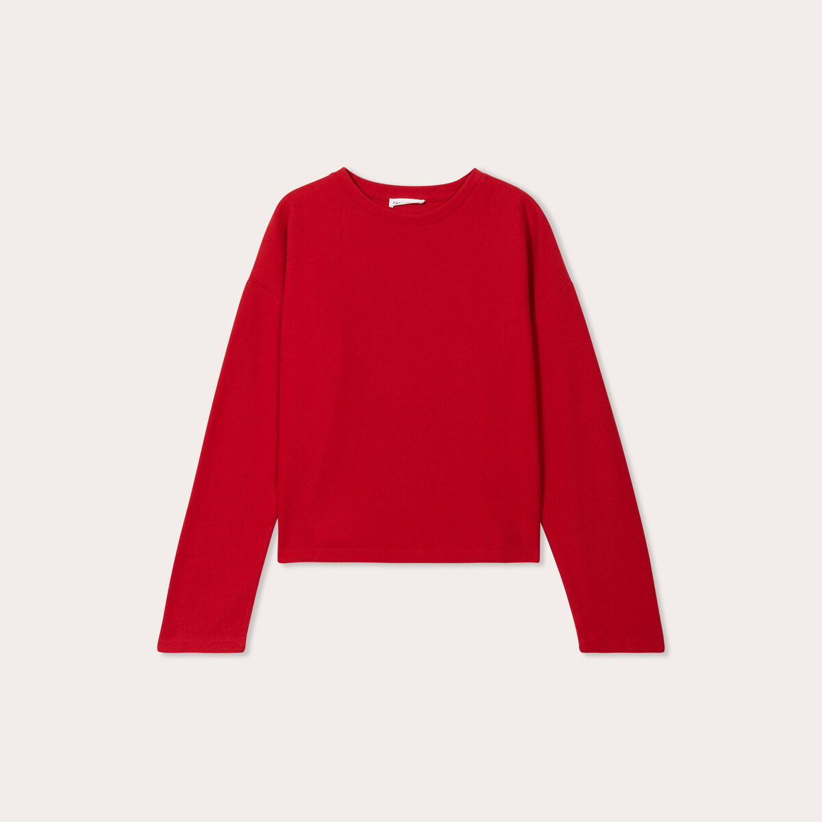 Sweat manches longues rouge femme