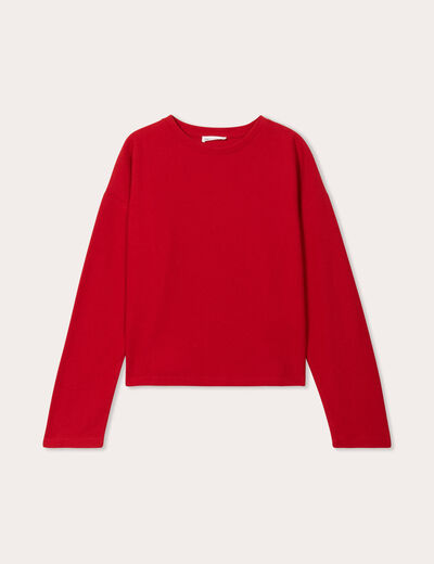 Sweat manches longues rouge femme
