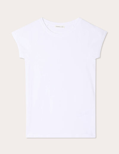T-shirt manches courtes blanc femme