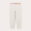 Pantalon slouchy ceinturé ecru femme