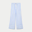 Pantalon large taille standard blanc femme