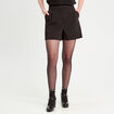 Short large taille haute noir femme