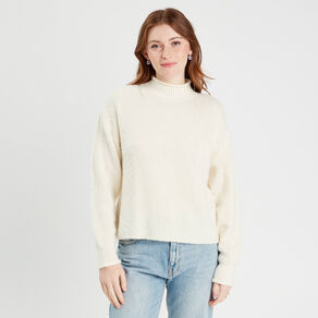 pull col montant ecru femme Pull col montant ecru femme