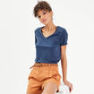 T-shirt manches courtes bleu foncé femme