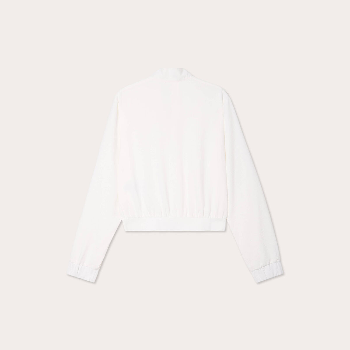 Veste ajustée col ouvert ecru femme