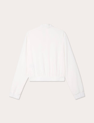 Veste ajustée col ouvert ecru femme