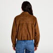 Veste effet boule oversize cropped marron femme