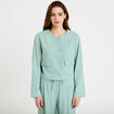 Veste coupe droite courte vert pastel femme
