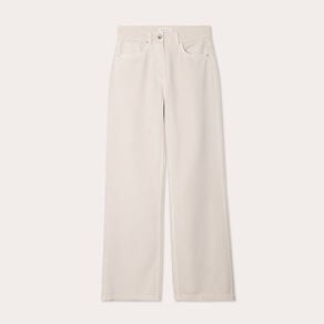 jeans wide leg taille haute ecru femme Jeans wide leg taille haute ecru femme