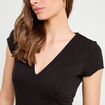 Body manches courtes noir femme