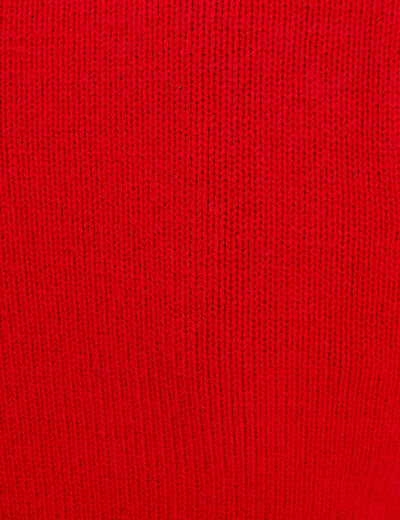 Pull manches longues rouge femme