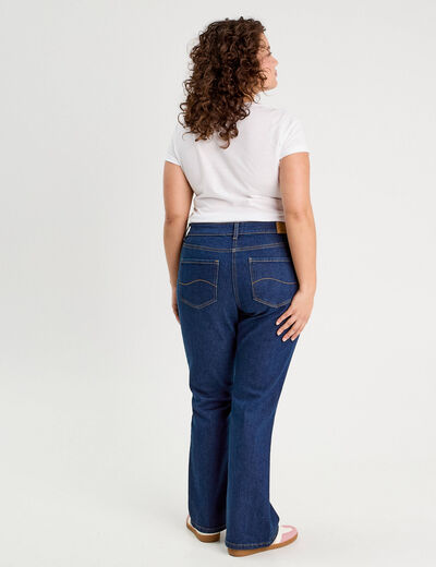 Jeans bootcut denim brut femme