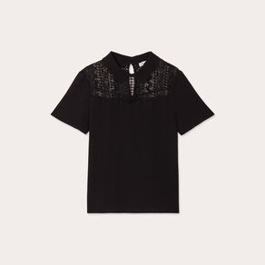T-shirt manches courtes noir femme